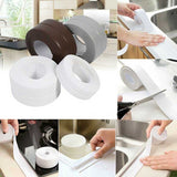 3.2 Meters Bathroom Shower Sink Bath Sealing Strip Tape White PVC Self adhesive Waterproof Wall sticker for Bathroom Kitchen