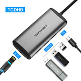 Vention Thunderbolt 3 Dock USB Hub Type C to HDMI USB3.0 RJ45 Adapter for MacBook Samsung Dex S10/S9/S8 Huawei USB-C Converter