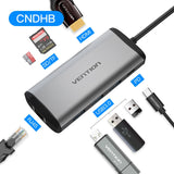 Vention Thunderbolt 3 Dock USB Hub Type C to HDMI USB3.0 RJ45 Adapter for MacBook Samsung Dex S10/S9/S8 Huawei USB-C Converter
