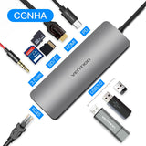 Vention Thunderbolt 3 Dock USB Hub Type C to HDMI USB3.0 RJ45 Adapter for MacBook Samsung Dex S10/S9/S8 Huawei USB-C Converter