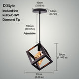 Nordic Pendant Lights Iron Minimalist Loft Cage Pyramid Pendant Lamp Modern Industrial Metal Hanging Lamp Parlor E26 E27 LED NEW