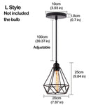 Nordic Pendant Lights Iron Minimalist Loft Cage Pyramid Pendant Lamp Modern Industrial Metal Hanging Lamp Parlor E26 E27 LED NEW