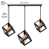 Nordic Pendant Lights Iron Minimalist Loft Cage Pyramid Pendant Lamp Modern Industrial Metal Hanging Lamp Parlor E26 E27 LED NEW