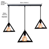 Nordic Pendant Lights Iron Minimalist Loft Cage Pyramid Pendant Lamp Modern Industrial Metal Hanging Lamp Parlor E26 E27 LED NEW