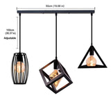 Nordic Pendant Lights Iron Minimalist Loft Cage Pyramid Pendant Lamp Modern Industrial Metal Hanging Lamp Parlor E26 E27 LED NEW