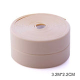 3.2 Meters Bathroom Shower Sink Bath Sealing Strip Tape White PVC Self adhesive Waterproof Wall sticker for Bathroom Kitchen