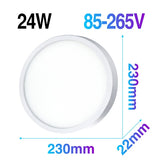 LED Ceiling Panel Light Ultrathin Lamp Square Round 6W 9W 18W 24W 36W 48W 85-265V LED Mounted Modern Down Lighting For Home Deco