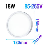 LED Ceiling Panel Light Ultrathin Lamp Square Round 6W 9W 18W 24W 36W 48W 85-265V LED Mounted Modern Down Lighting For Home Deco