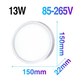 LED Ceiling Panel Light Ultrathin Lamp Square Round 6W 9W 18W 24W 36W 48W 85-265V LED Mounted Modern Down Lighting For Home Deco