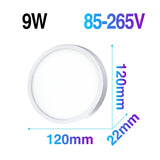 LED Ceiling Panel Light Ultrathin Lamp Square Round 6W 9W 18W 24W 36W 48W 85-265V LED Mounted Modern Down Lighting For Home Deco